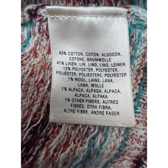 MOTH Anthropologie Linen Cotton/wool Open Knit Hooded Sweater‎ S/M - Picture 6 of 8